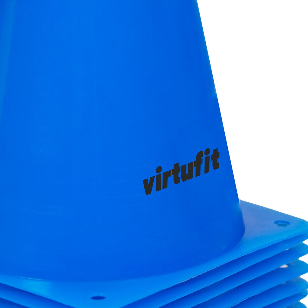 VirtuFit Cones Set - 23 cm - 12 Pieces - Blue