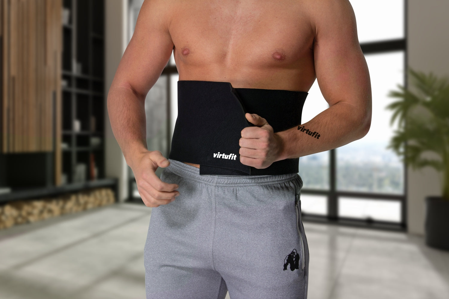 VirtuFit Slimming Waistband Neoprene 20 cm - Black