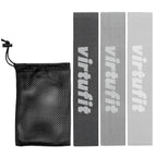 VirtuFit Mini Resistance Bands set - Cotton - 3 Pieces- with Carry Bag