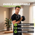 VirtuFit Adjustable Dumbbell - Vinyl - 15 kg