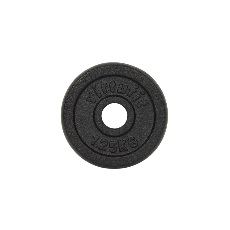 VirtuFit Cast iron weight plate 30 mm - 1.25 kg - Black