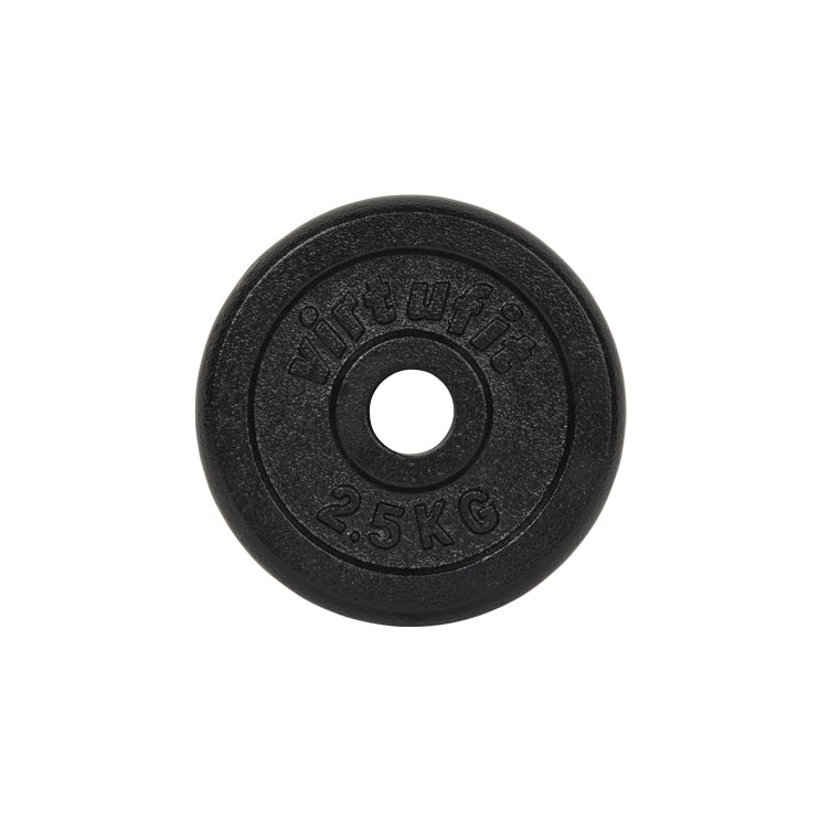 VirtuFit Cast Iron Weight Plate 29 mm - 2,5 kg - Black
