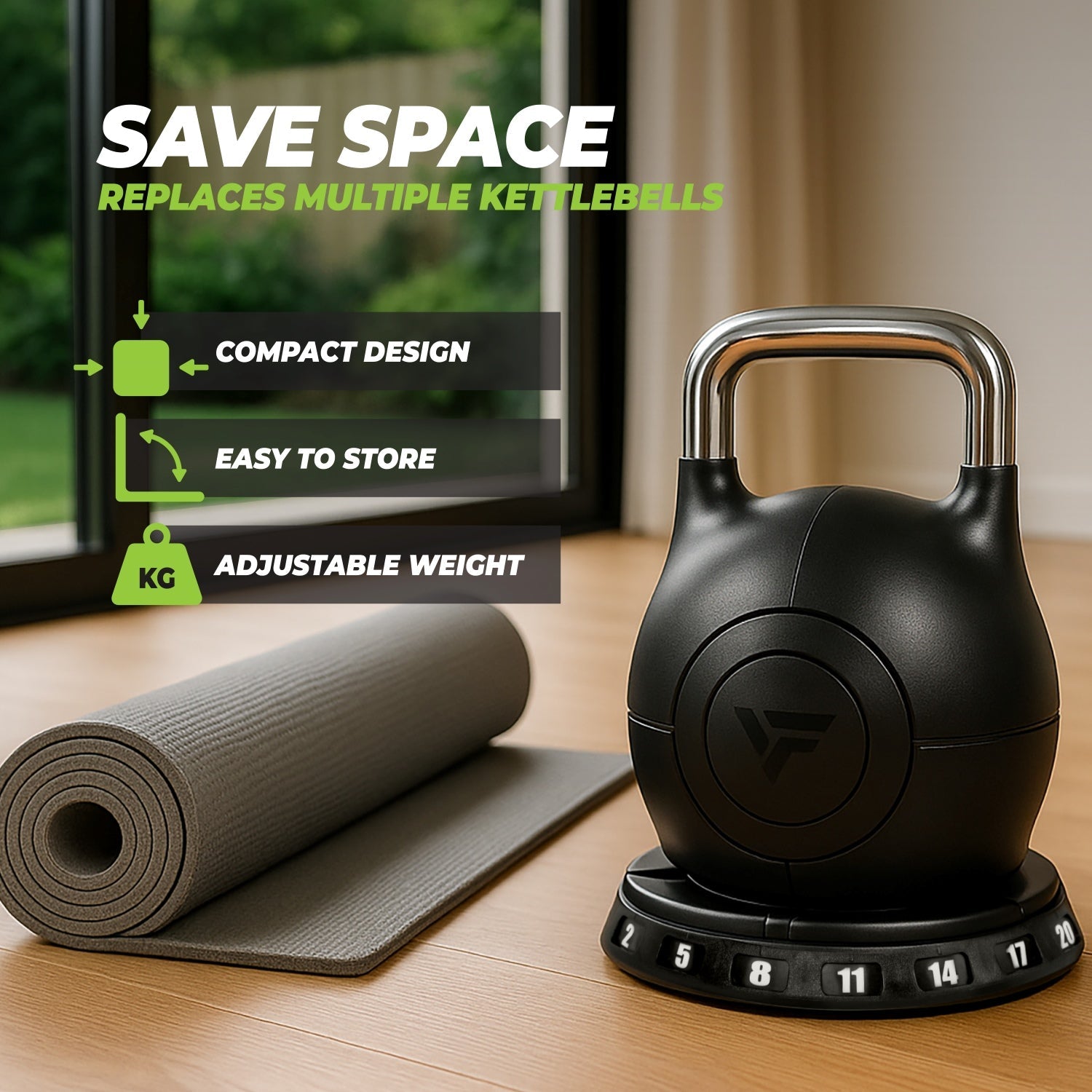 VirtuFit Adjustable Kettlebell 20 kg
