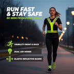 VirtuFit Reflective Safety Vest with LED – Running Lights