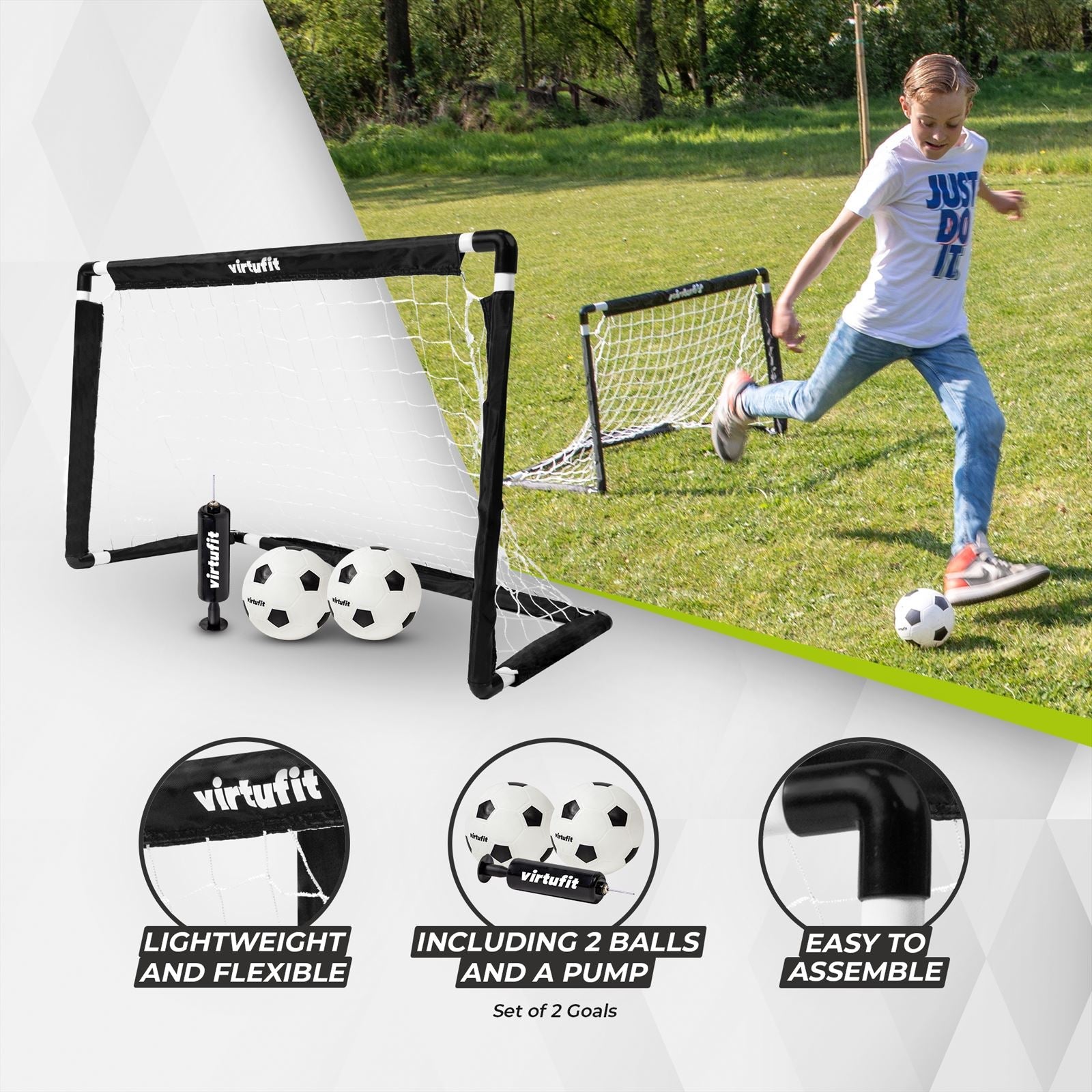 VirtuFit Children's Soccer Goal Set
