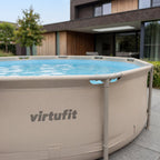 VirtuFit Round Pool - Ø244 x 76 cm - Beige - Includes Filter Pump