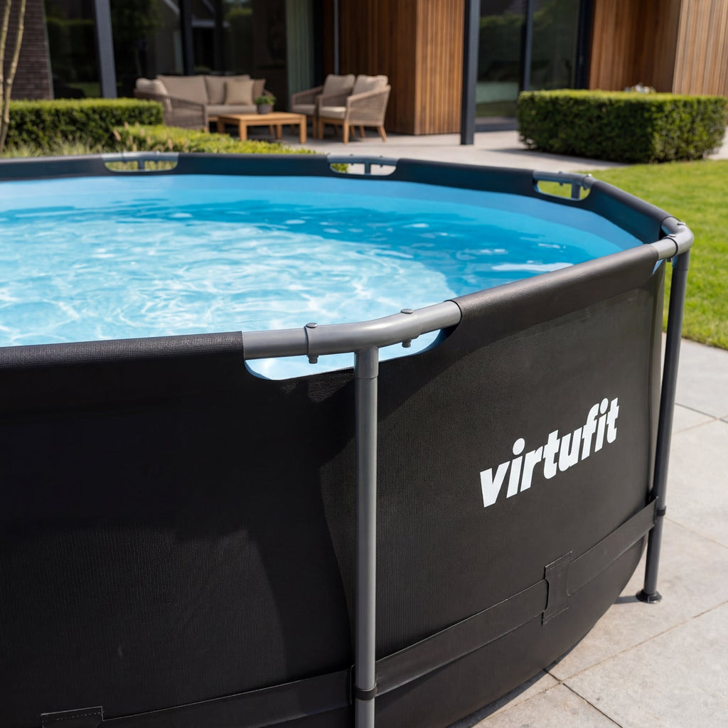 VirtuFit Round Pool - Ø366 x 100 cm - Anthracite - Including Filter Pump