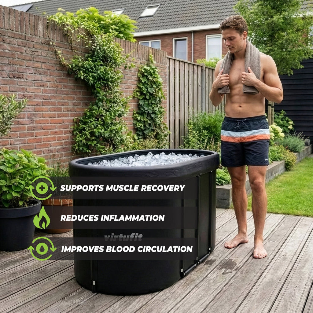 The VirtuFit Oval Ice Bath - Anthracite - 500 Litres
