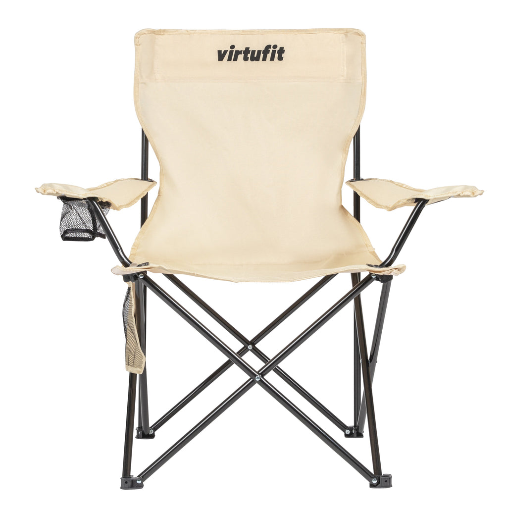 VirtuFit Foldable Camping Chair - Beige