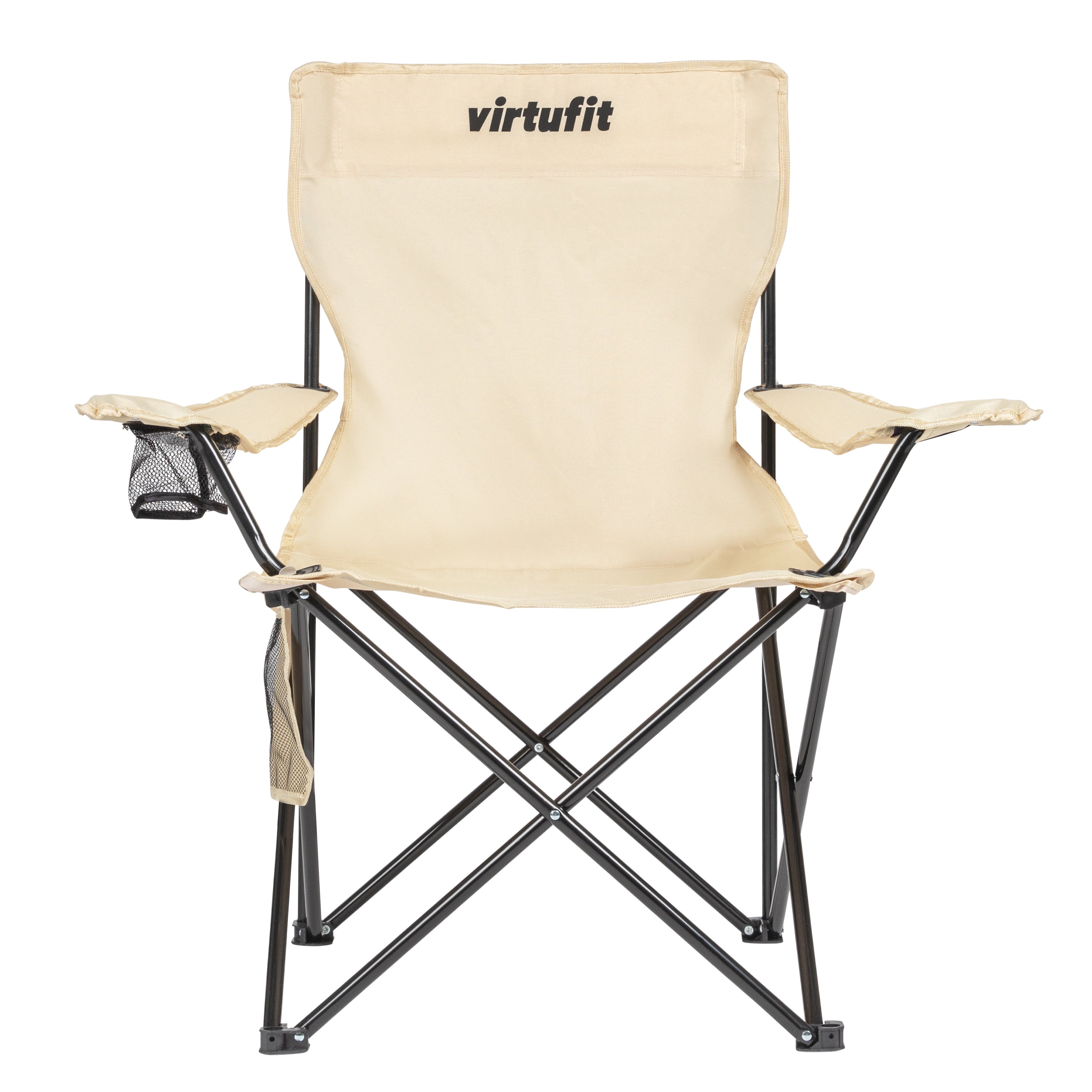 VirtuFit Foldable Camping Chair - Beige