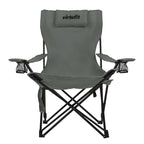 VirtuFit Foldable Camping Chair with Footrest - Grey