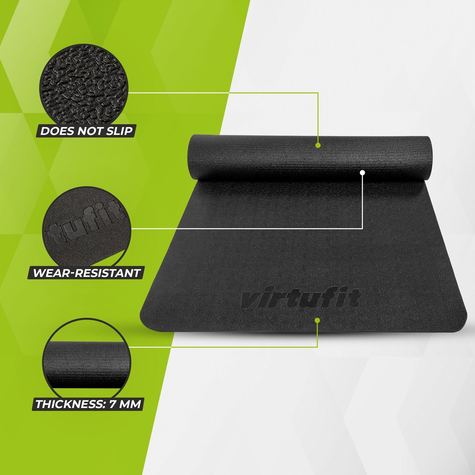VirtuFit Universal Floor Protection Mat - 200 x 90 x 0.7 cm