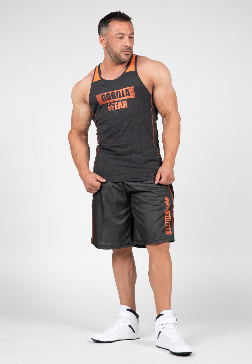 Gorilla Wear Wallace Mesh Shorts - Gray/Orange