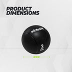 VirtuFit Medicine Ball Pro - 3 kg - Rubber - Black