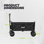 VirtuFit FW100 Foldable Trolley - 150 kg Load Capacity - Incl. Cover – Black