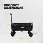 VirtuFit FW65 Opvouwbare Bolderkar - 100 kg Draagvermogen - Incl. Afdekhoes - Zwart