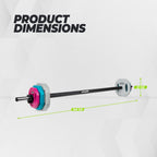 VirtuFit Rubber Aerobic Pump Set - 20 kg - Coloured