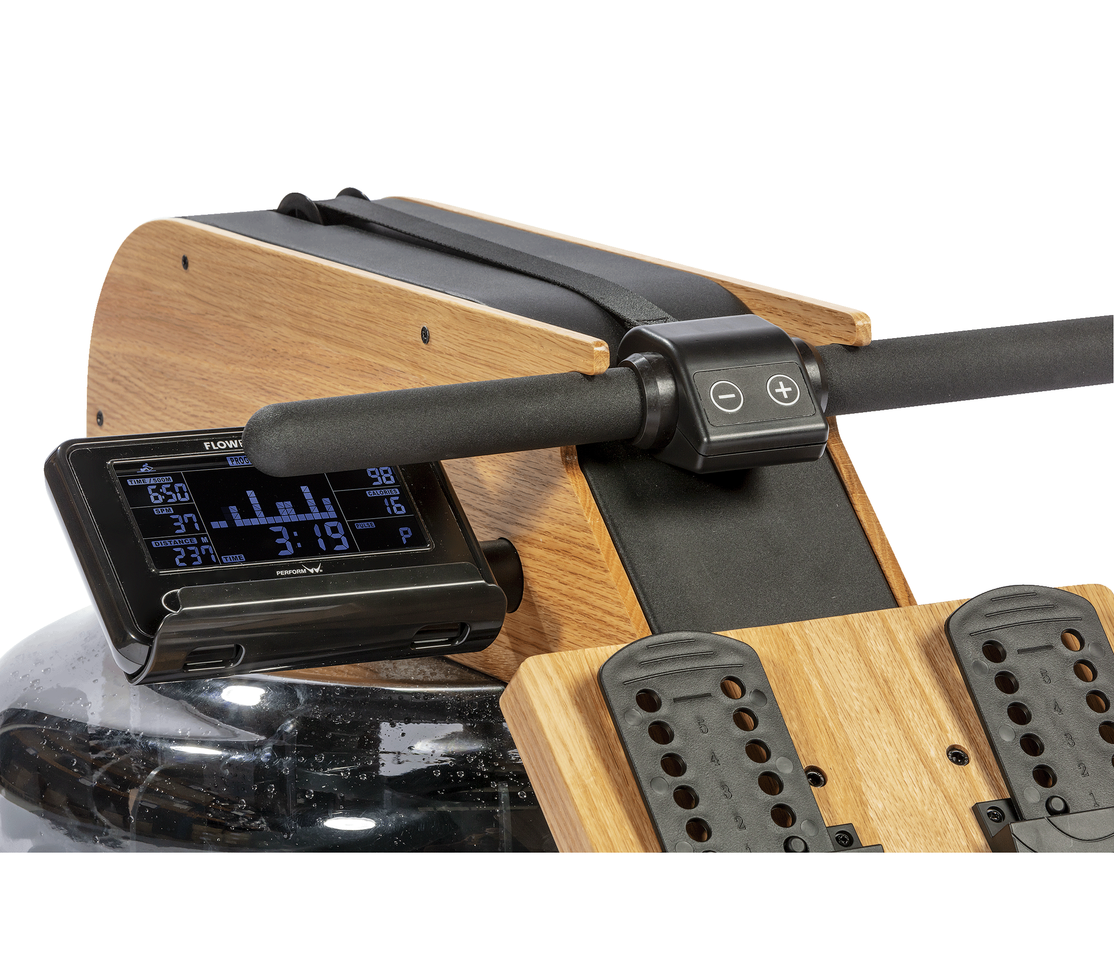 Flow Fitness Perform W9i Oak Rowing Machine