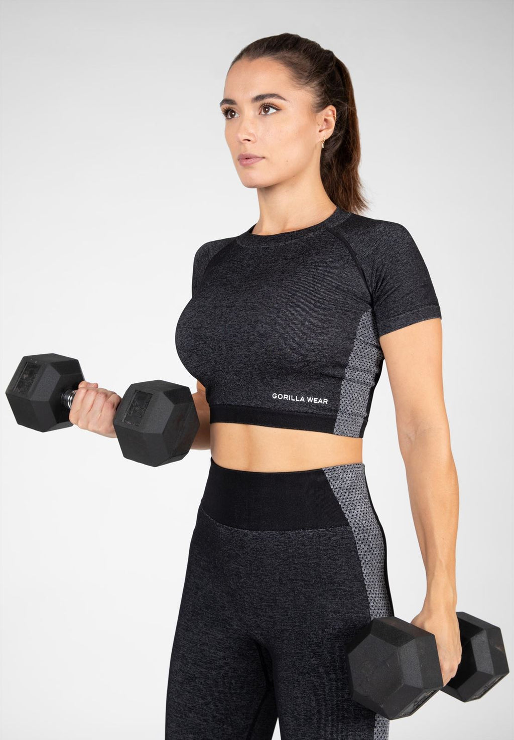 Selah Seamless Crop Top - Black