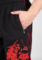 Buffalo Old School Workout Shorts - Black/Red