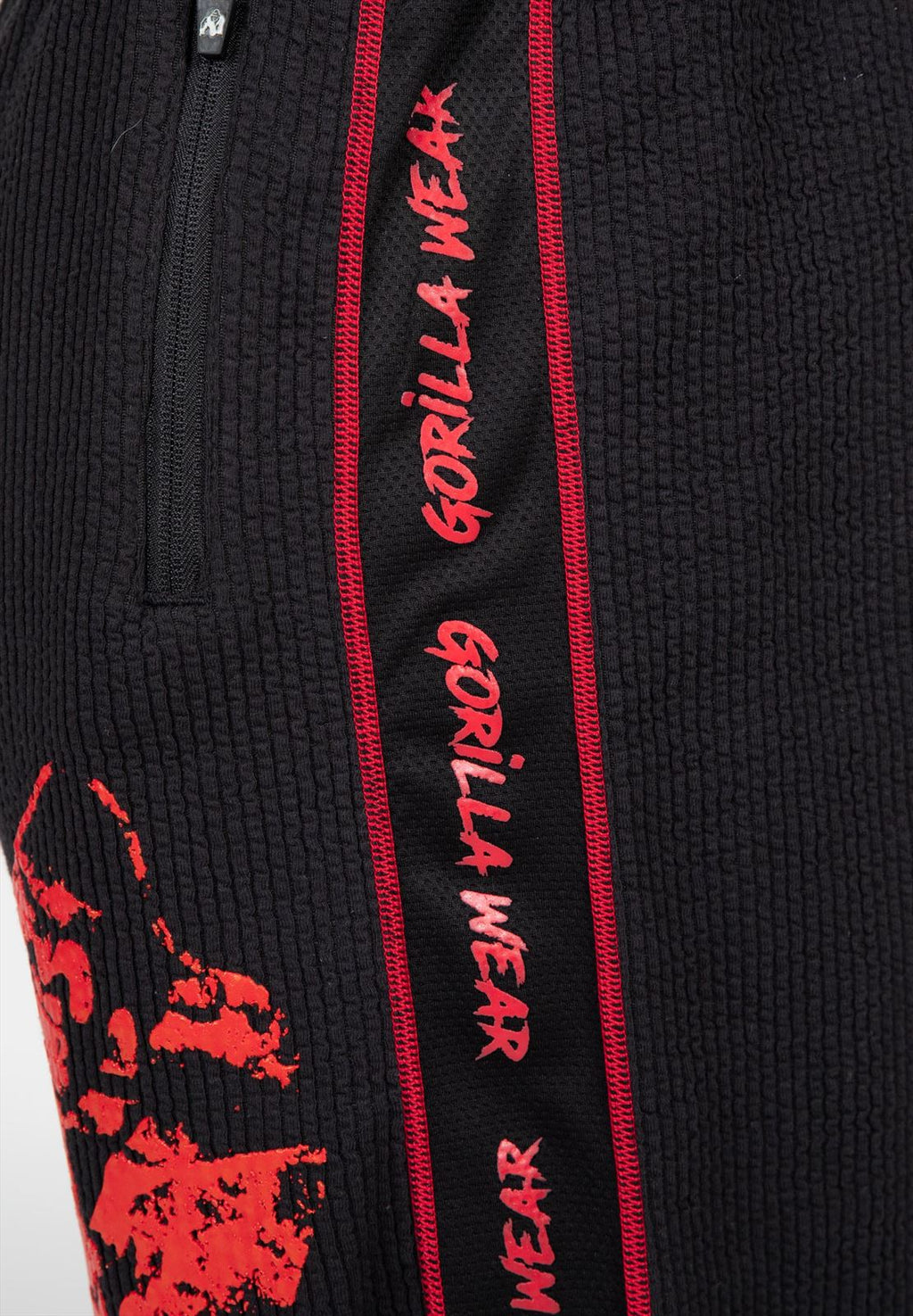 Buffalo Old School Workout Shorts - Black/Red