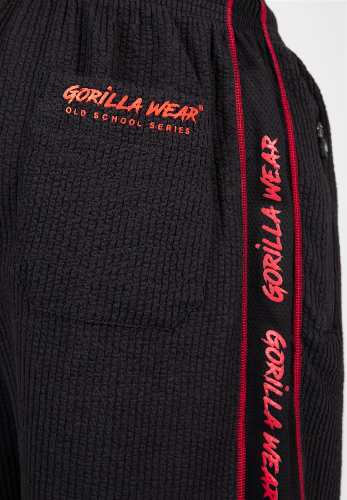 Buffalo Old School Workout Shorts - Black/Red