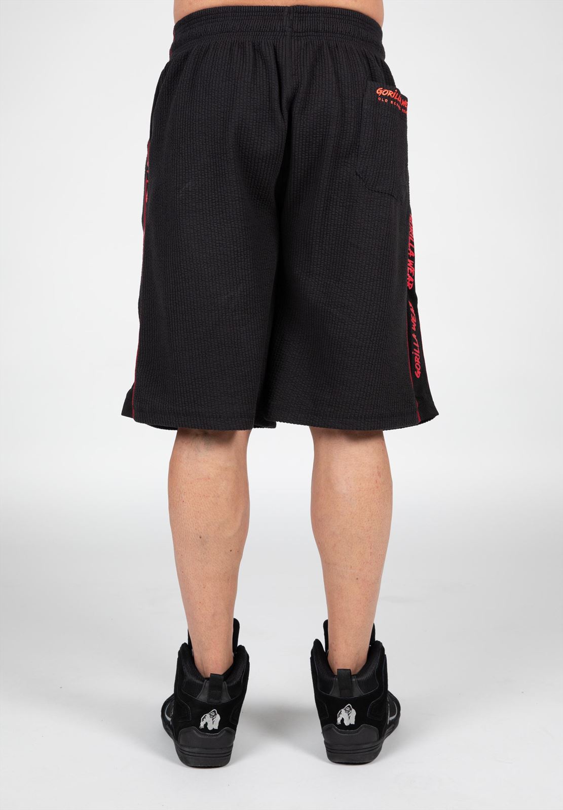 Buffalo Old School Workout Shorts - Black/Red
