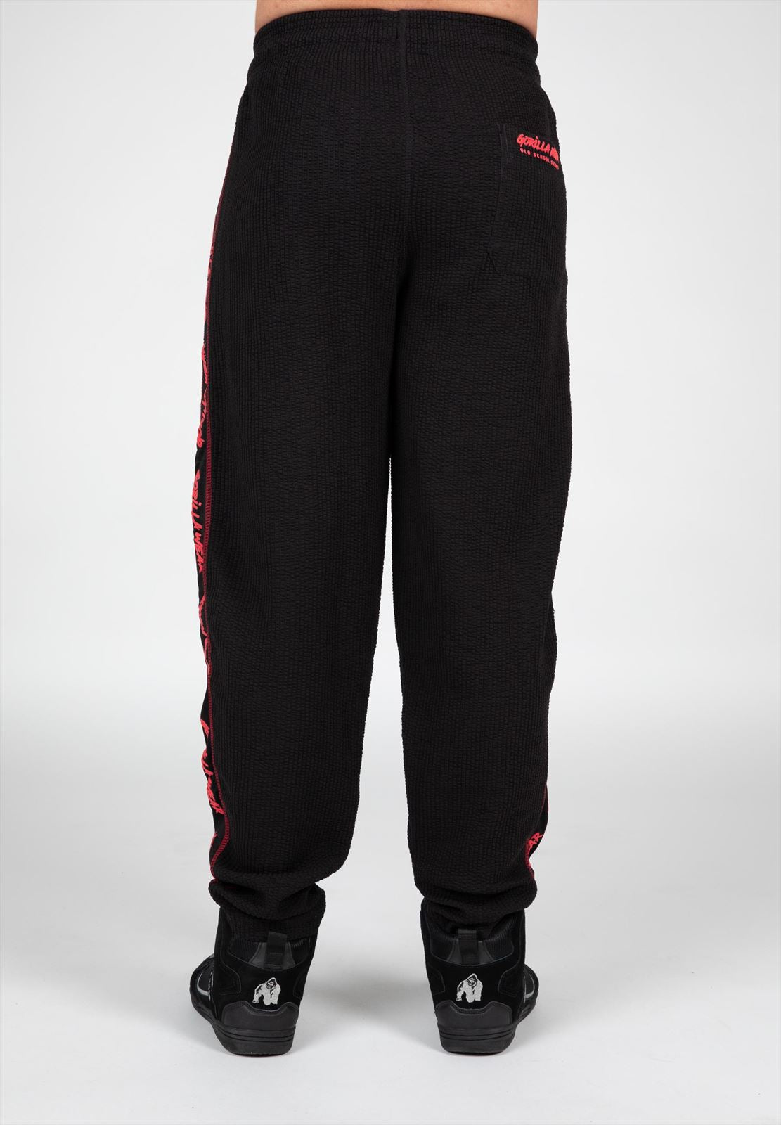 Buffalo Old School Workout Pants - Black/Red