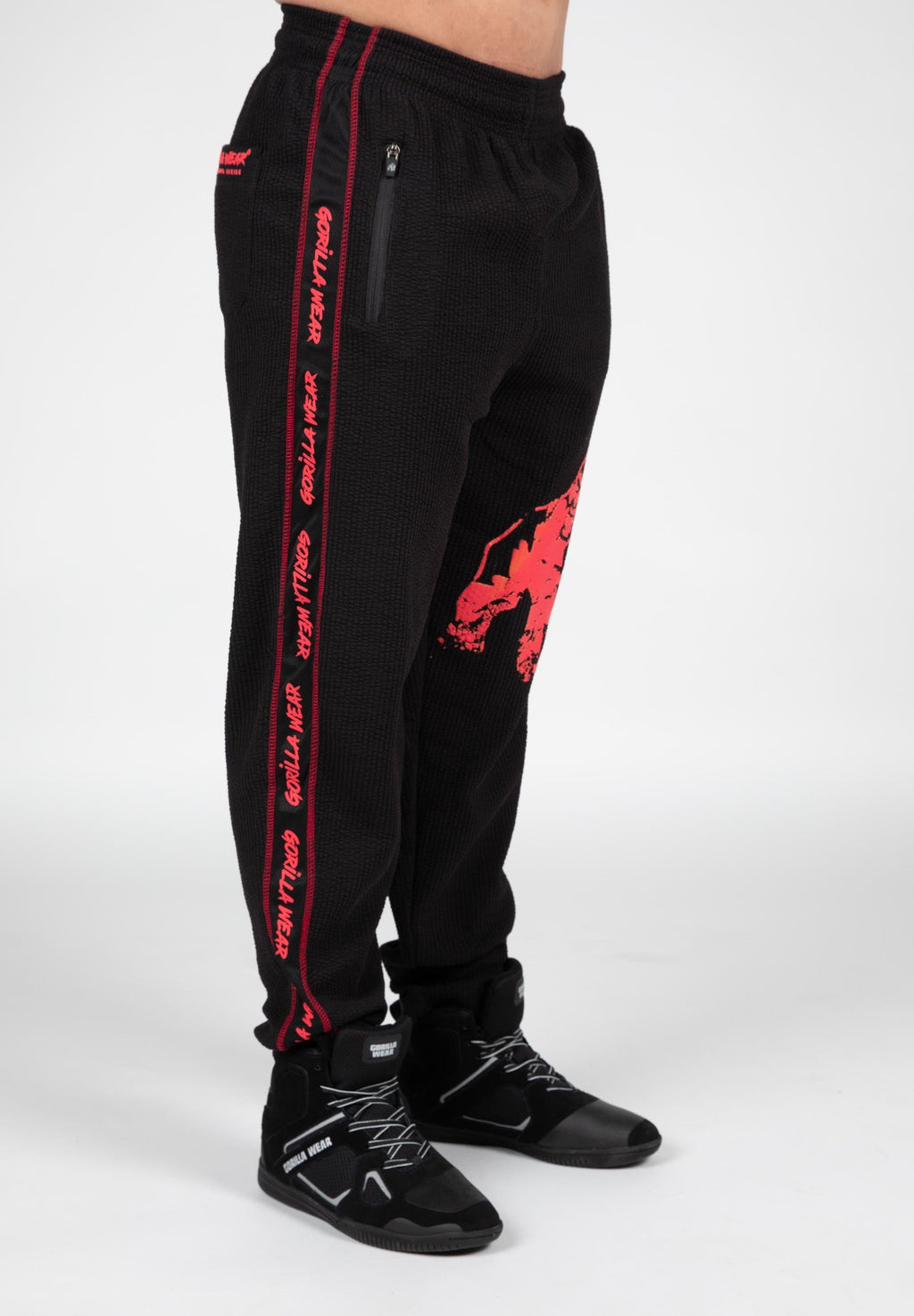 Buffalo Old School Workout Pants - Black/Red