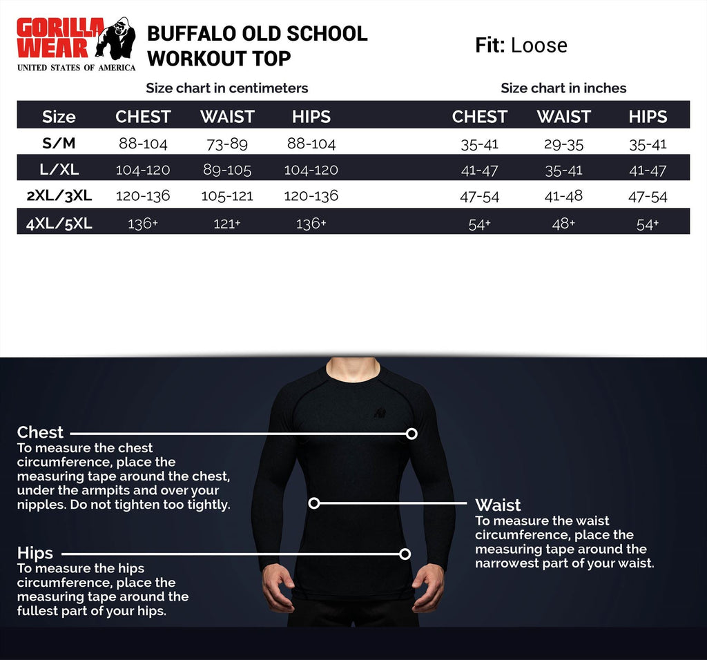 Buffalo Old School Workout Top - Black/Red
