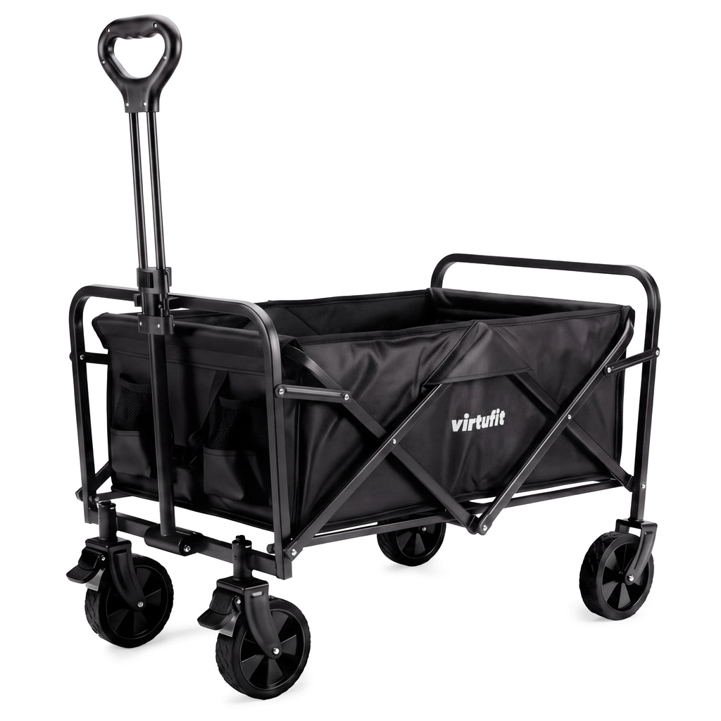 VirtuFit FW65 Opvouwbare Bolderkar - 100 kg Draagvermogen - Incl. Afdekhoes - Zwart