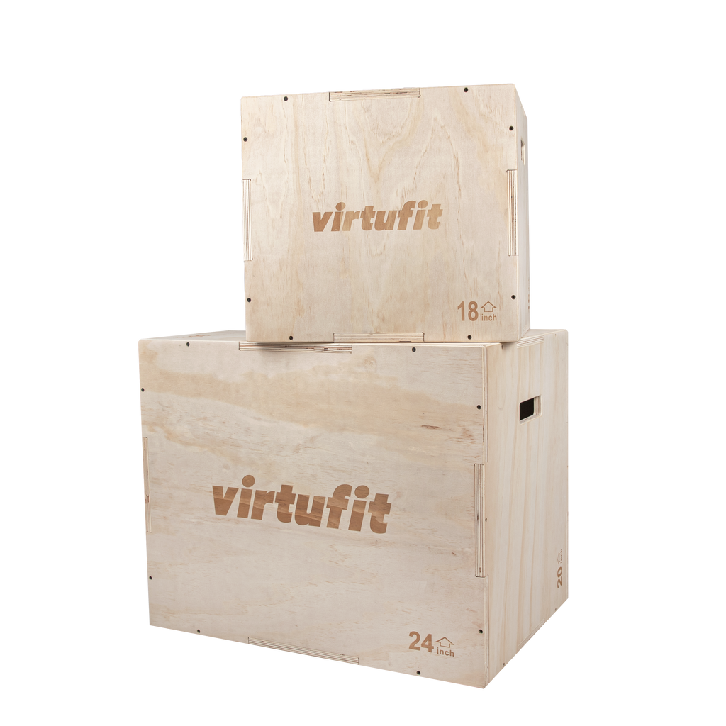 VirtuFit Houten Plyo Box 3-in-1 - Groot - 50 x 60 x 75 cm
