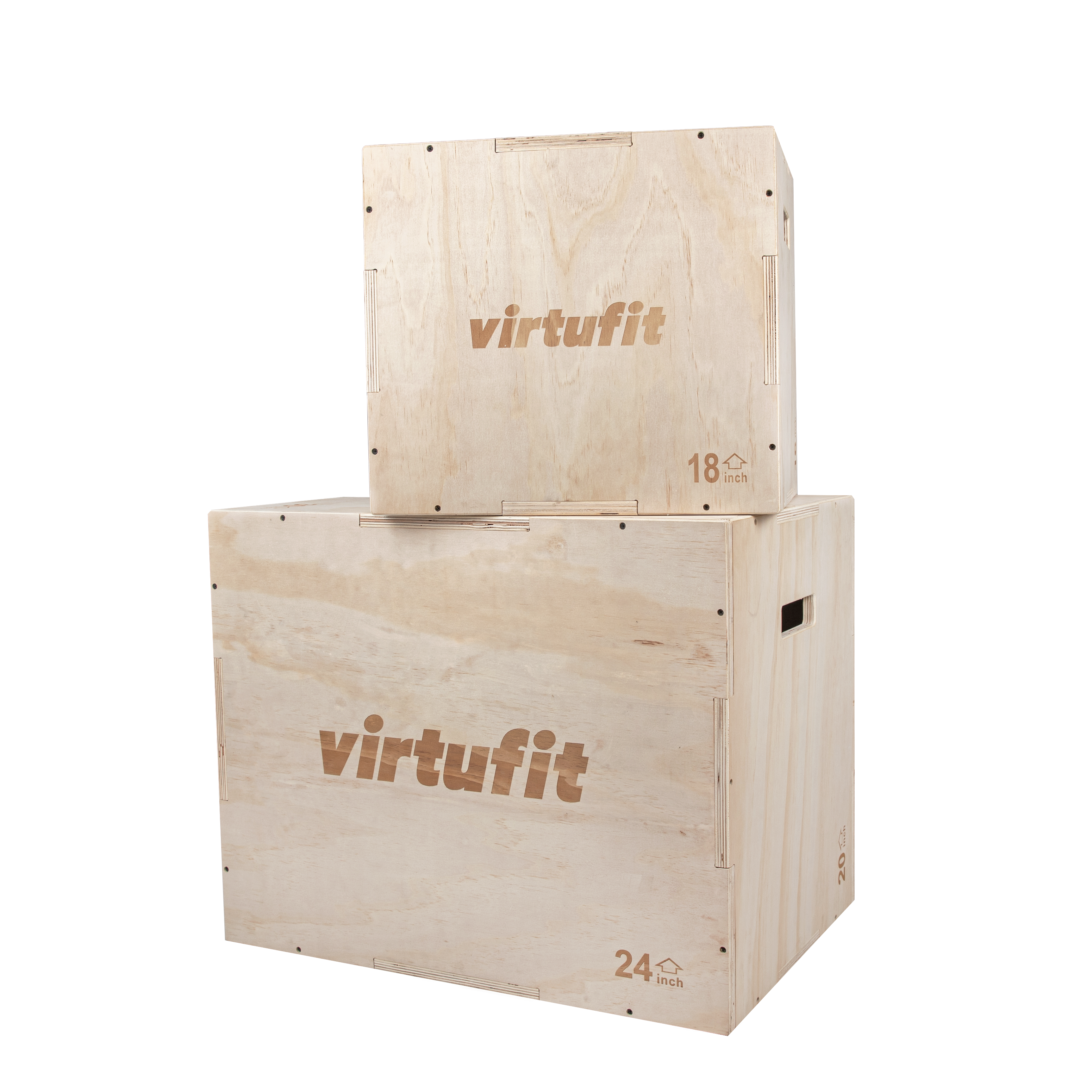 VirtuFit Houten Plyo Box 3-in-1 - Groot - 50 x 60 x 75 cm