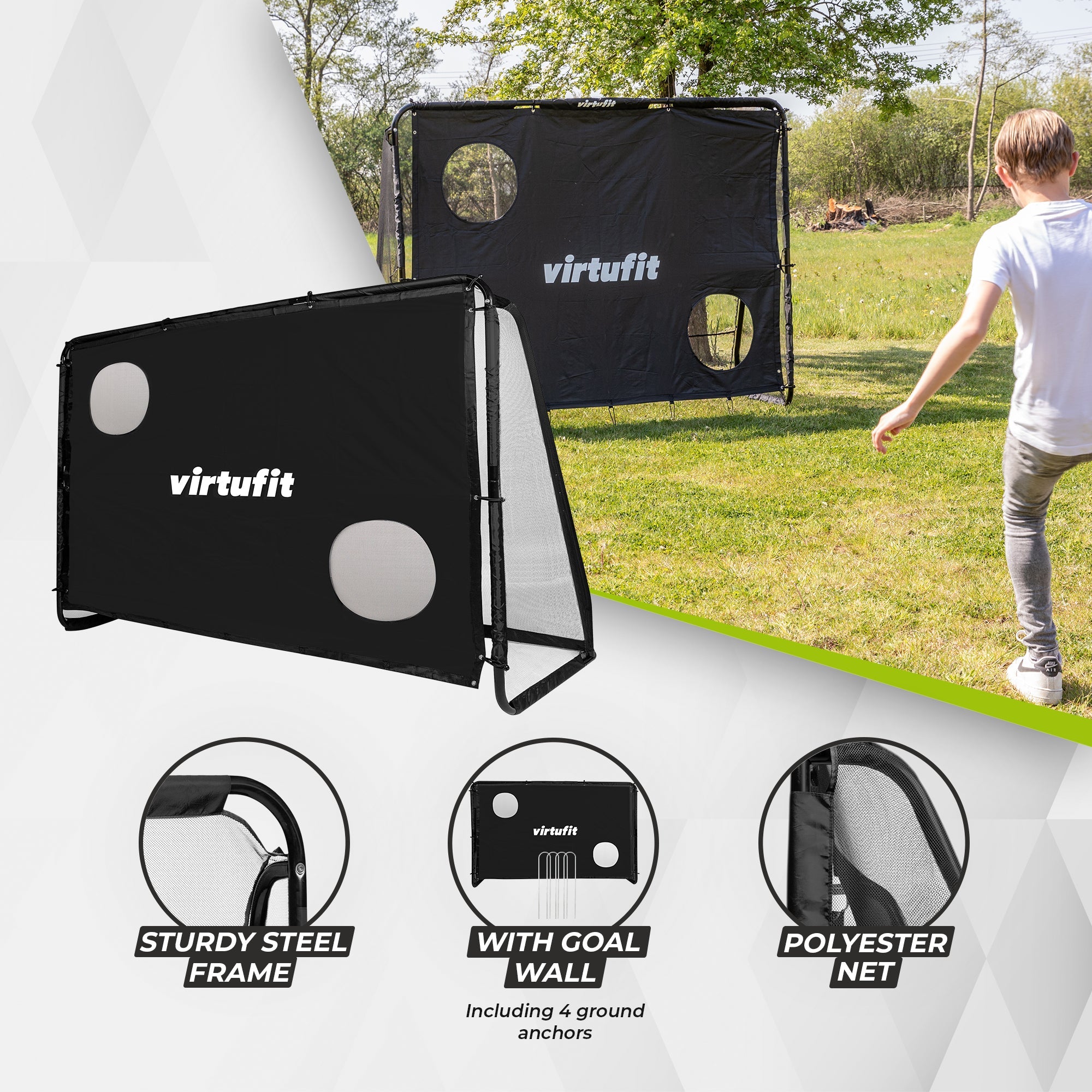 VirtuFit Soccer Goal Pro - 170 x 110 cm