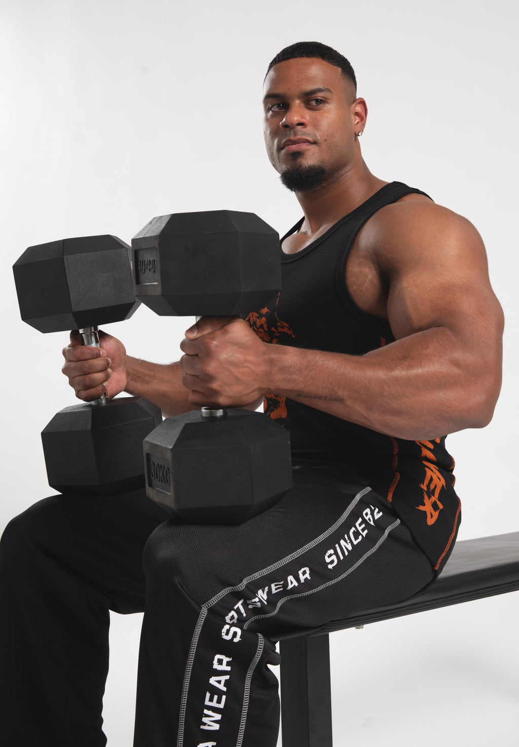 Gorilla Wear Monterey Tank Top - Black/Orange