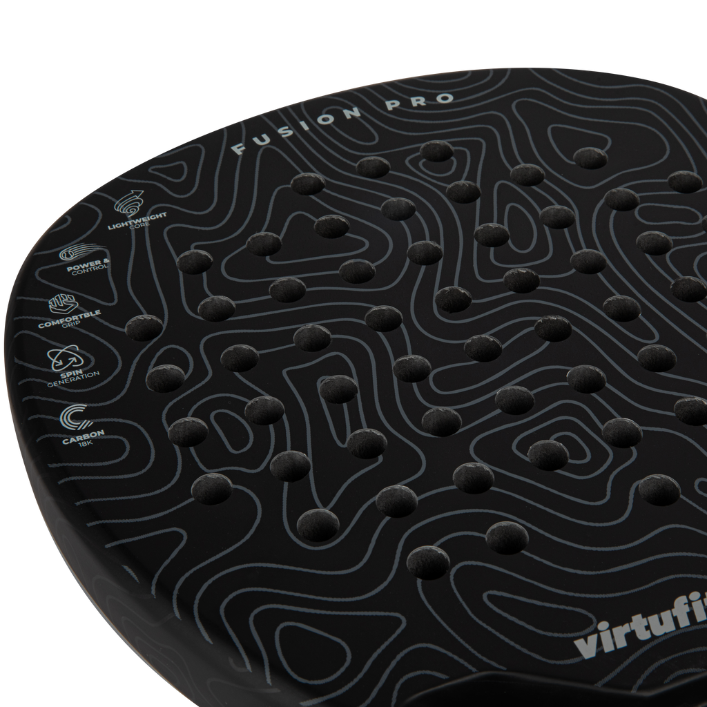 VirtuFit Fusion Pro Padel Racket - Black- Grey
