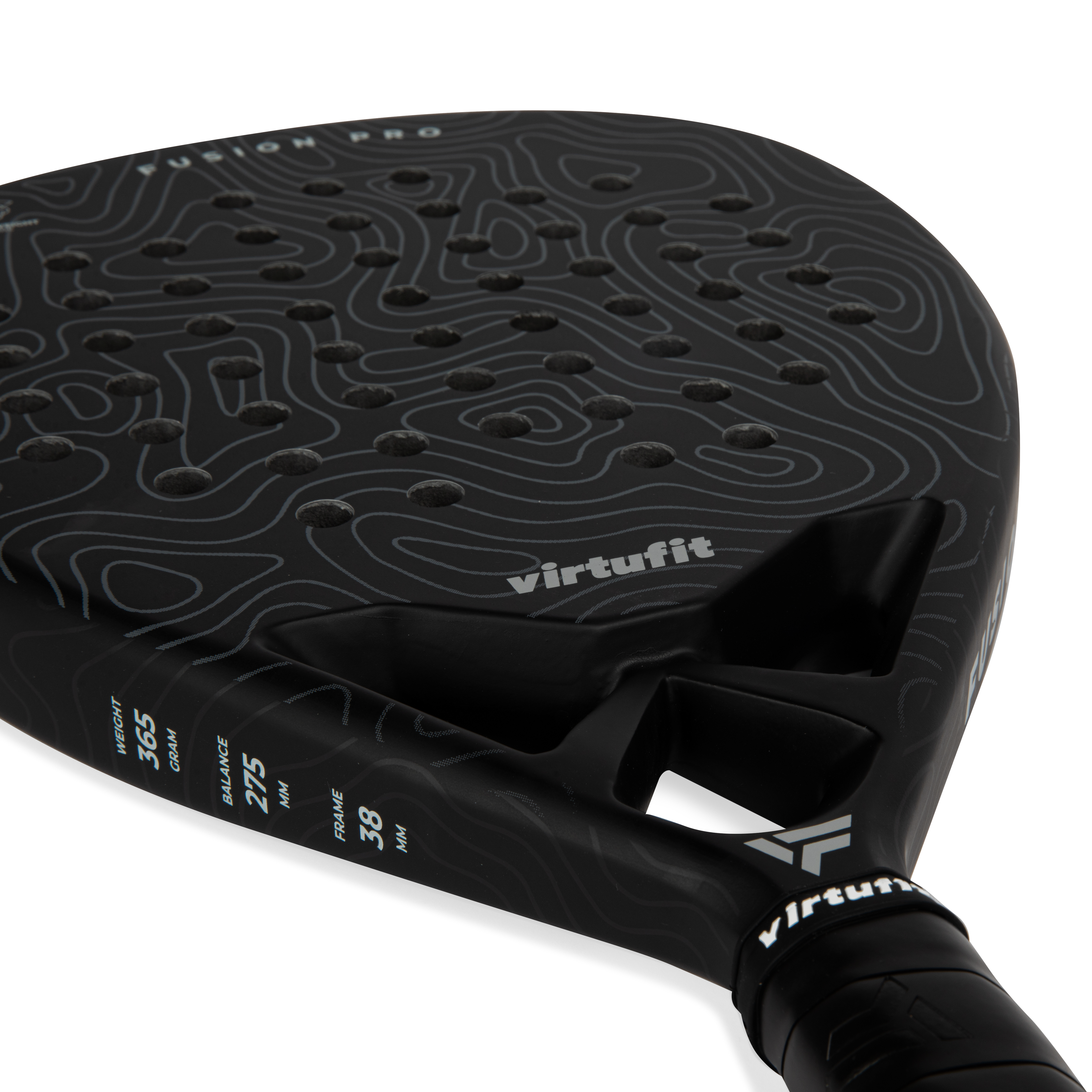 VirtuFit Fusion Pro Padel Racket - Black- Grey
