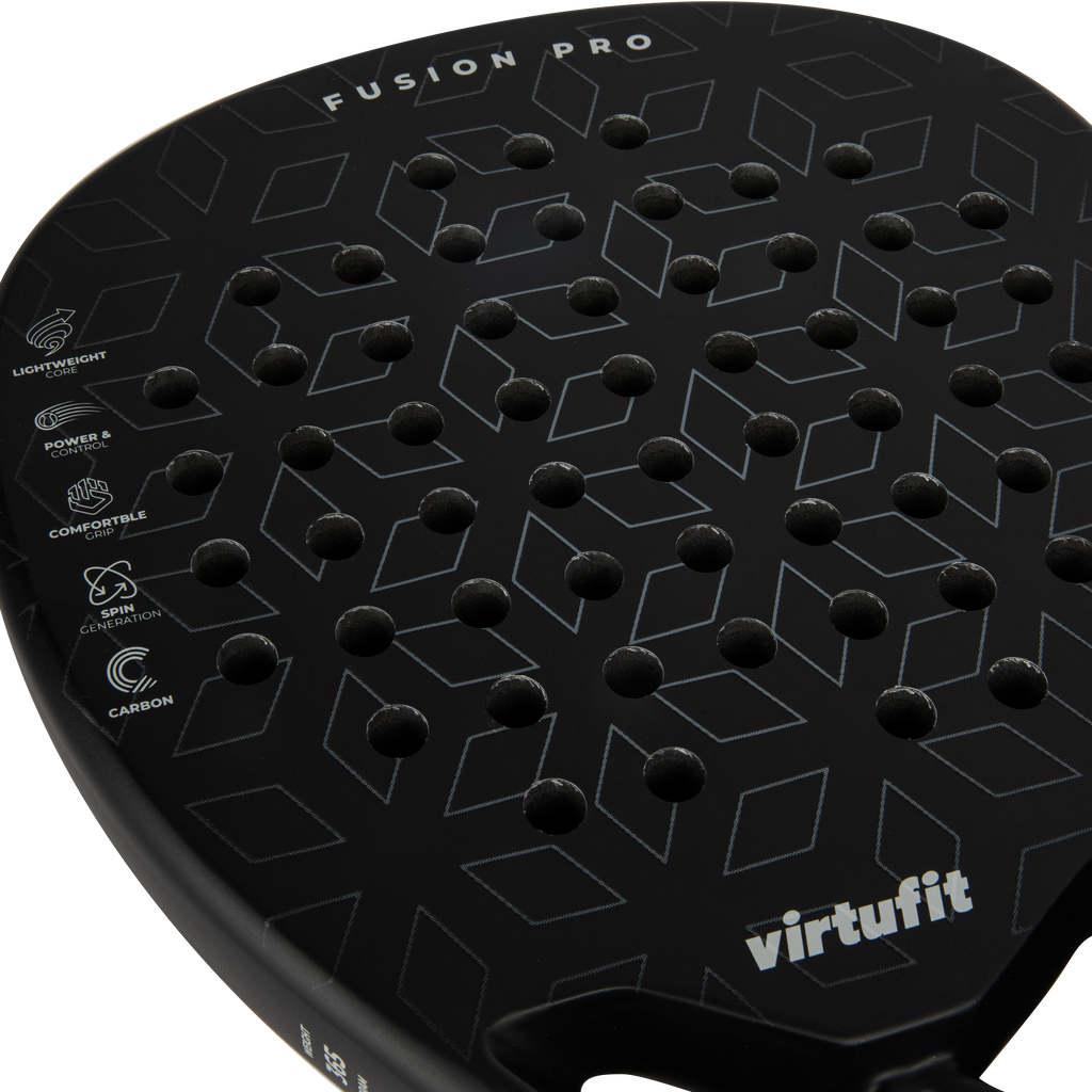 VirtuFit Fusion Pro Padel Racket - Black- Silver