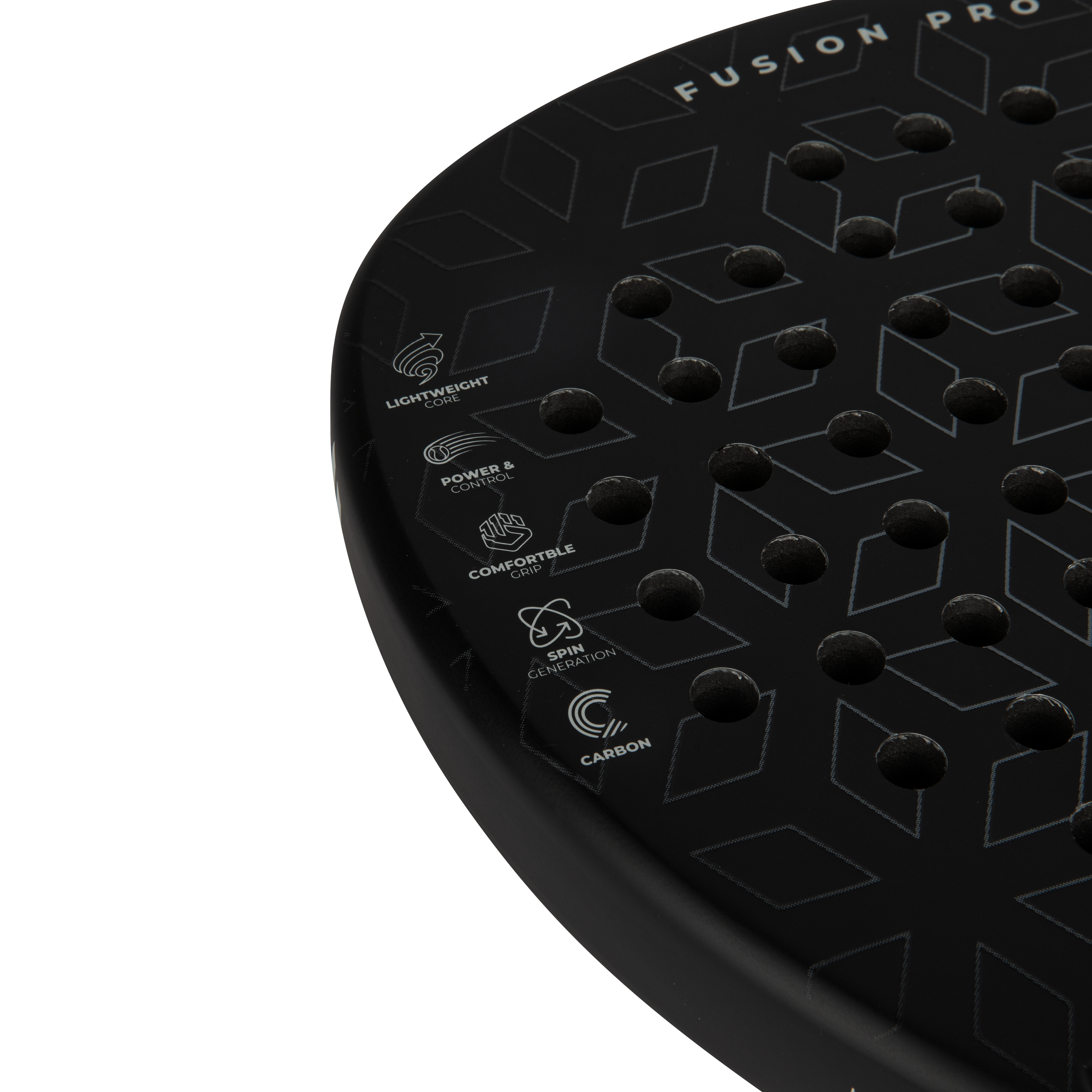 VirtuFit Fusion Pro Padel Racket - Black- Silver
