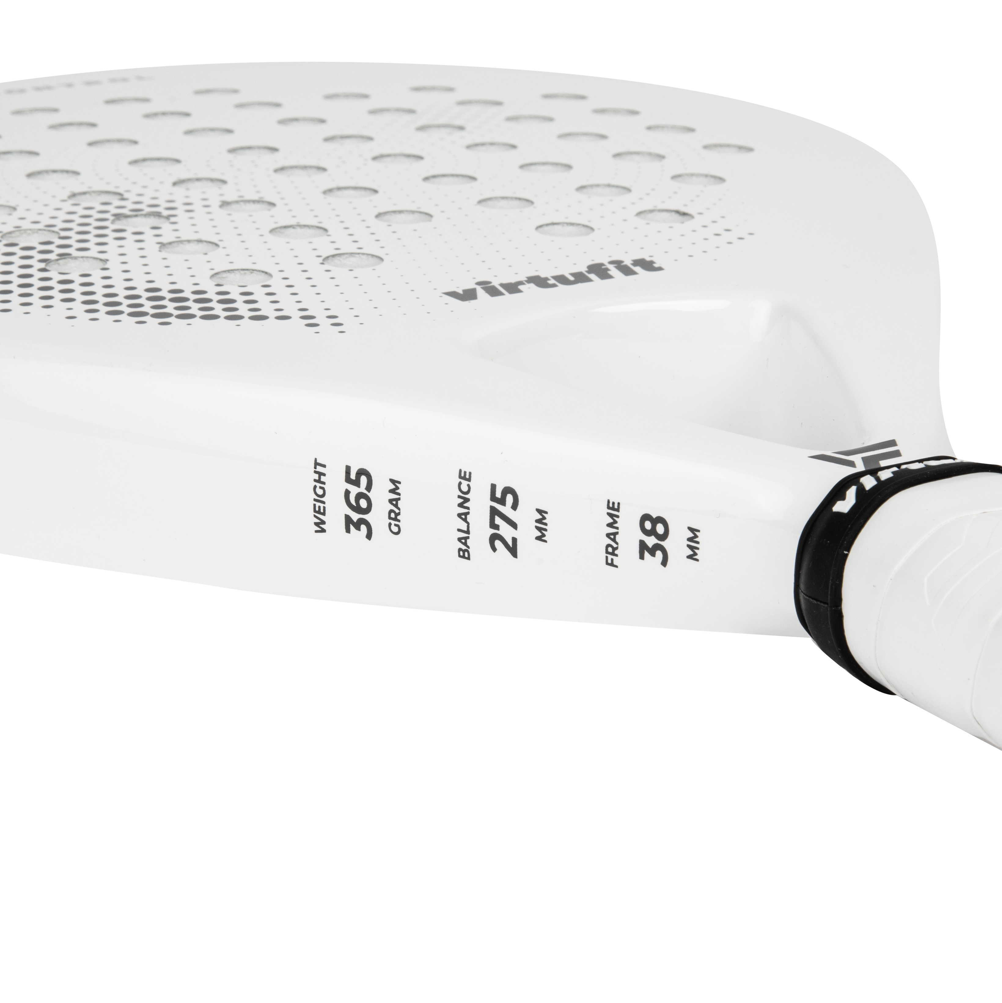 VirtuFit Control Padel Racket - White - Black