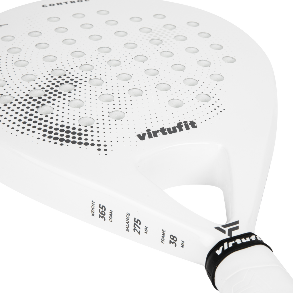 VirtuFit Control Padel Racket - White - Black