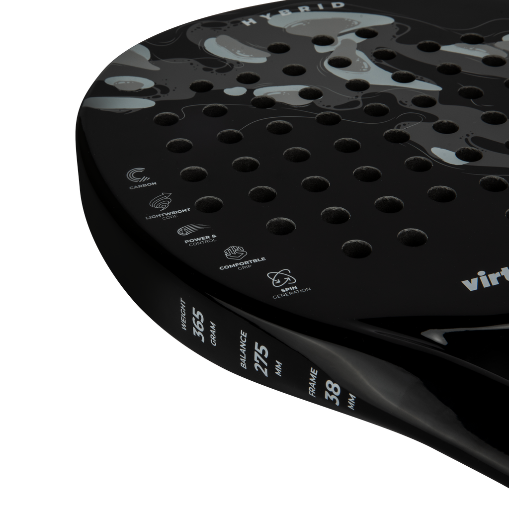 VirtuFit Hybrid Padel Racket - Black - Grey