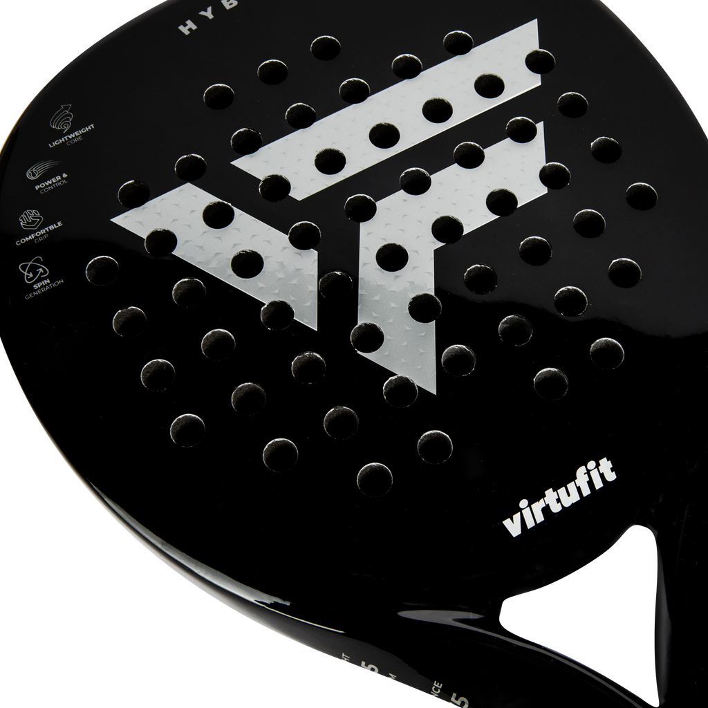 VirtuFit Hybrid Padel Racket - Black - Silver