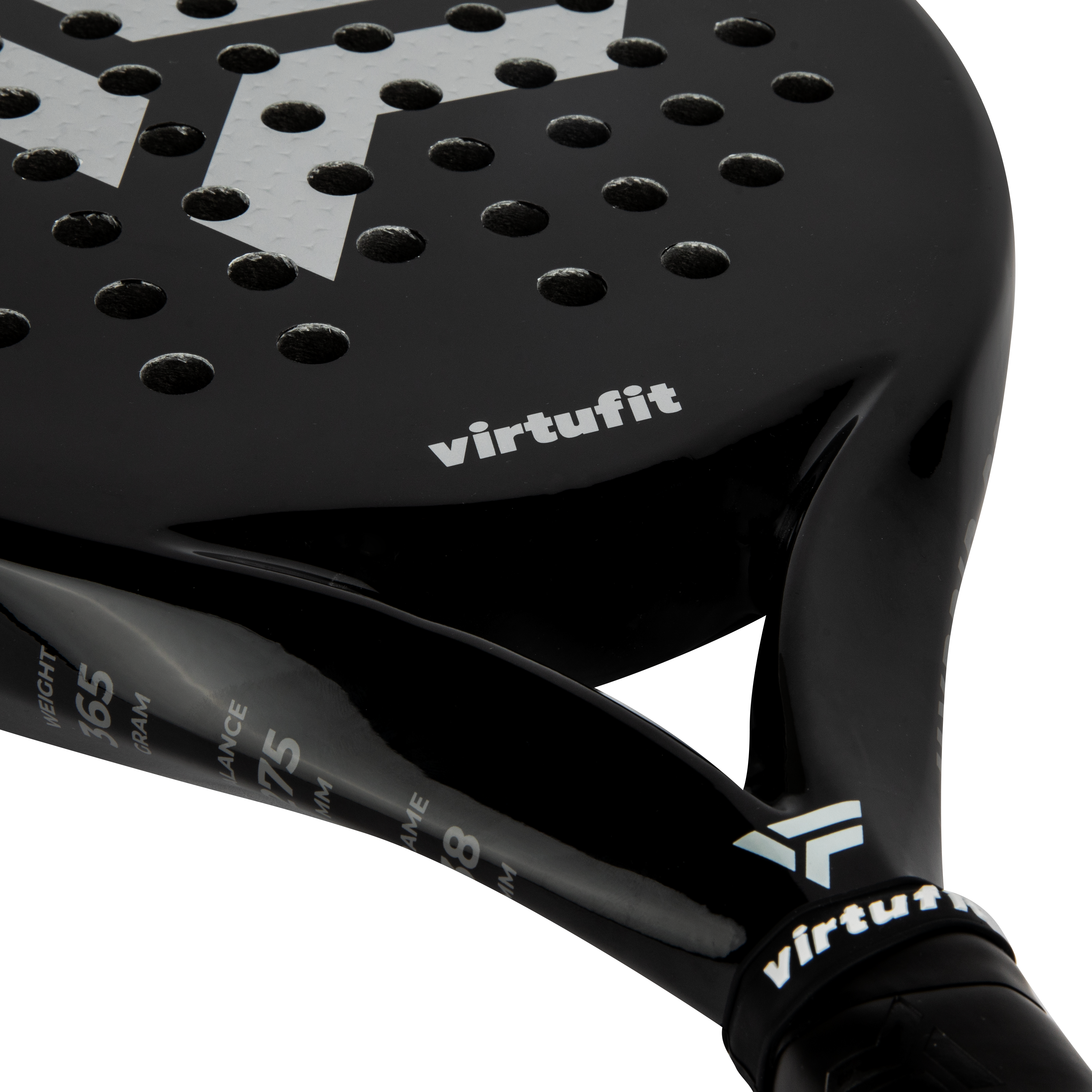 VirtuFit Hybrid Padel Racket - Black - Silver