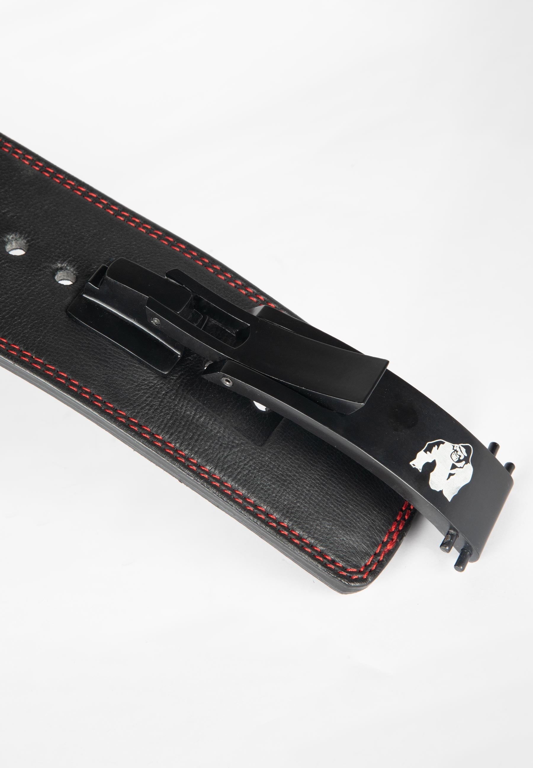 Gorilla Wear 4 Inch Premium Leather Lever Belt - Black