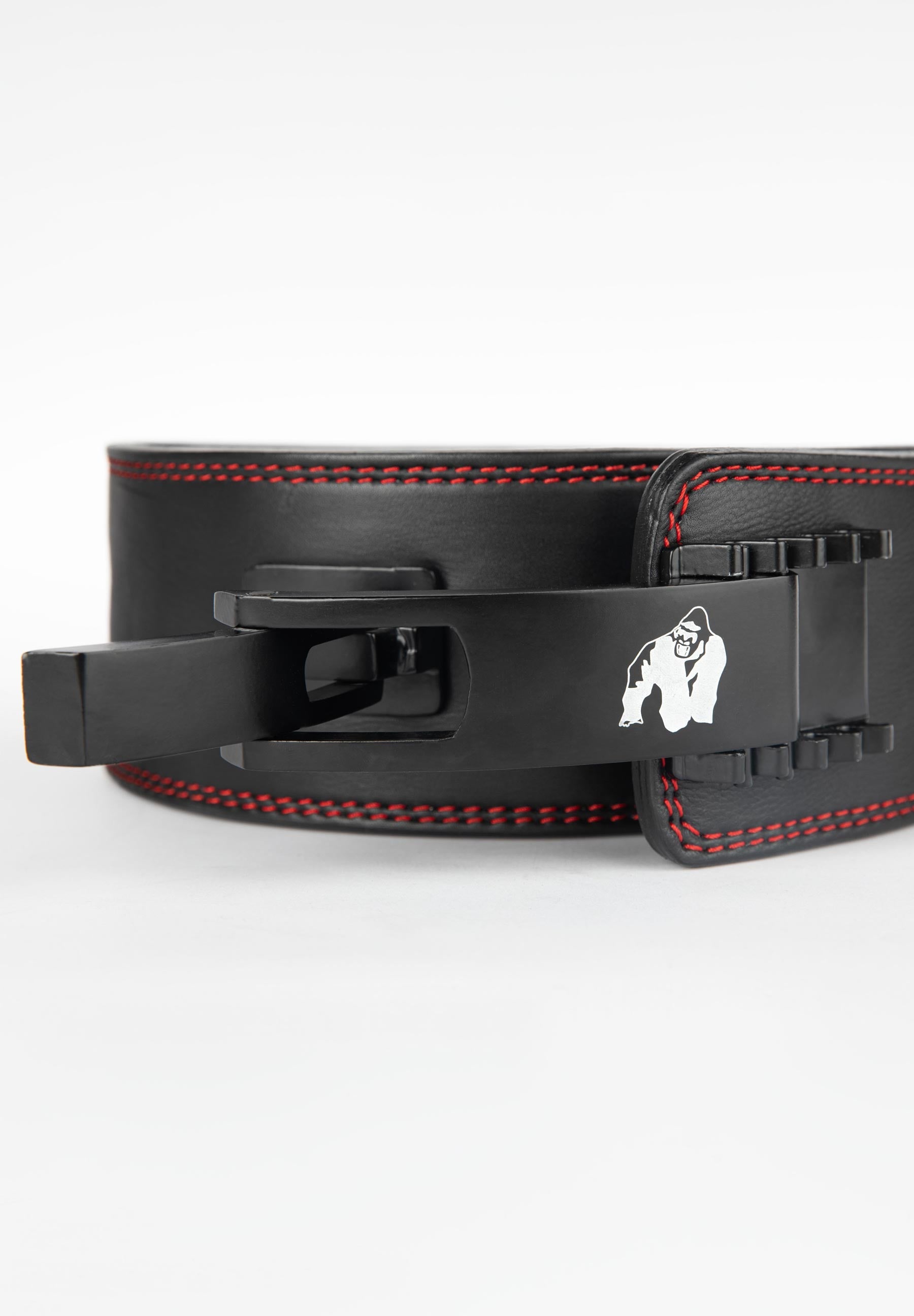 Gorilla Wear 4 Inch Premium Leather Lever Belt - Black