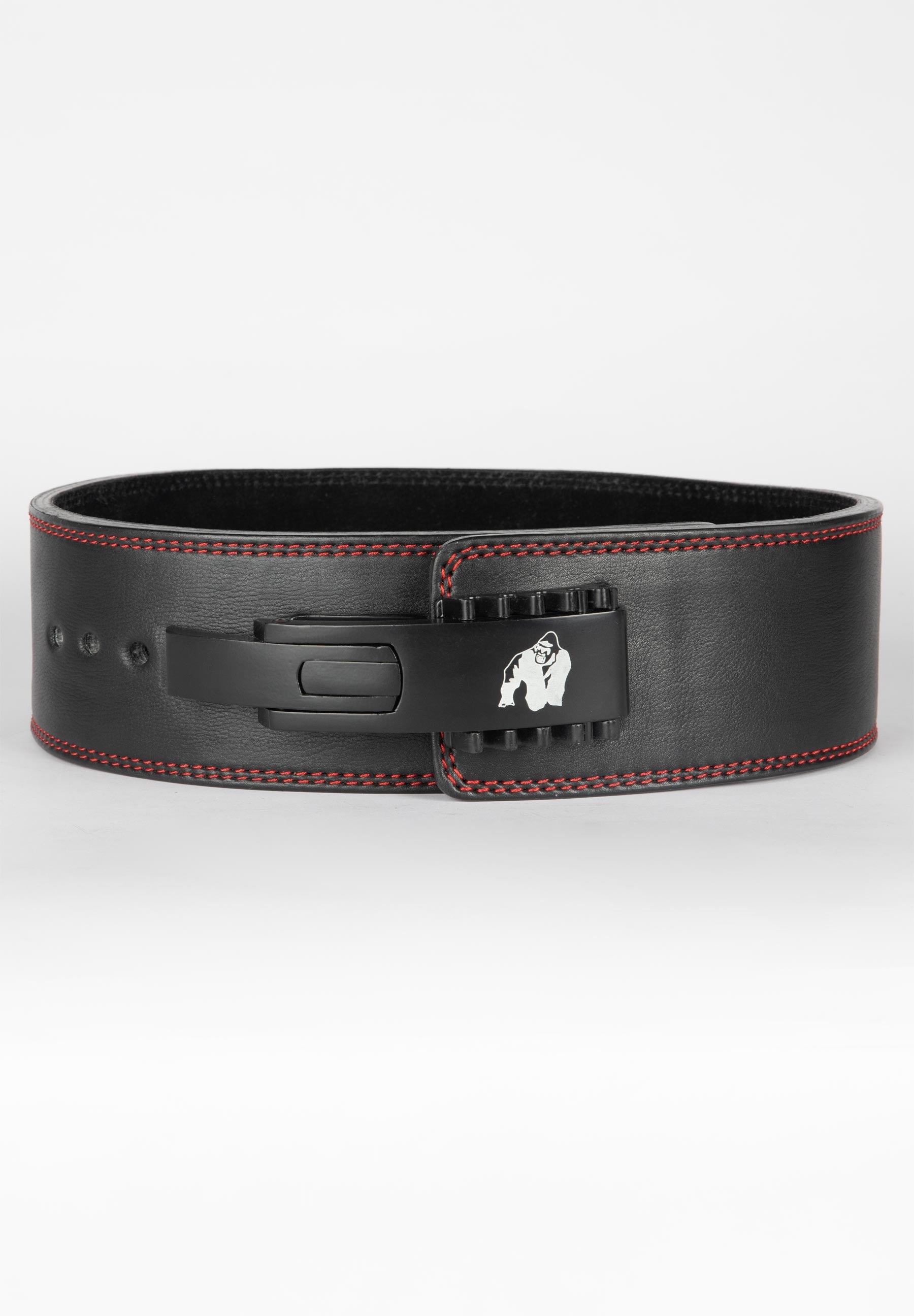 Gorilla Wear 4 Inch Premium Leather Lever Belt - Black