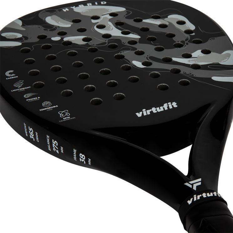 VirtuFit Hybrid Padel Racket - Black - Grey