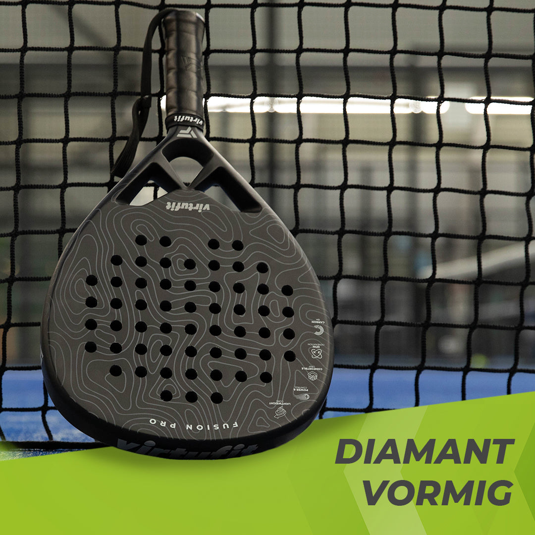 VirtuFit Fusion Pro Padel Racket - Black- Grey