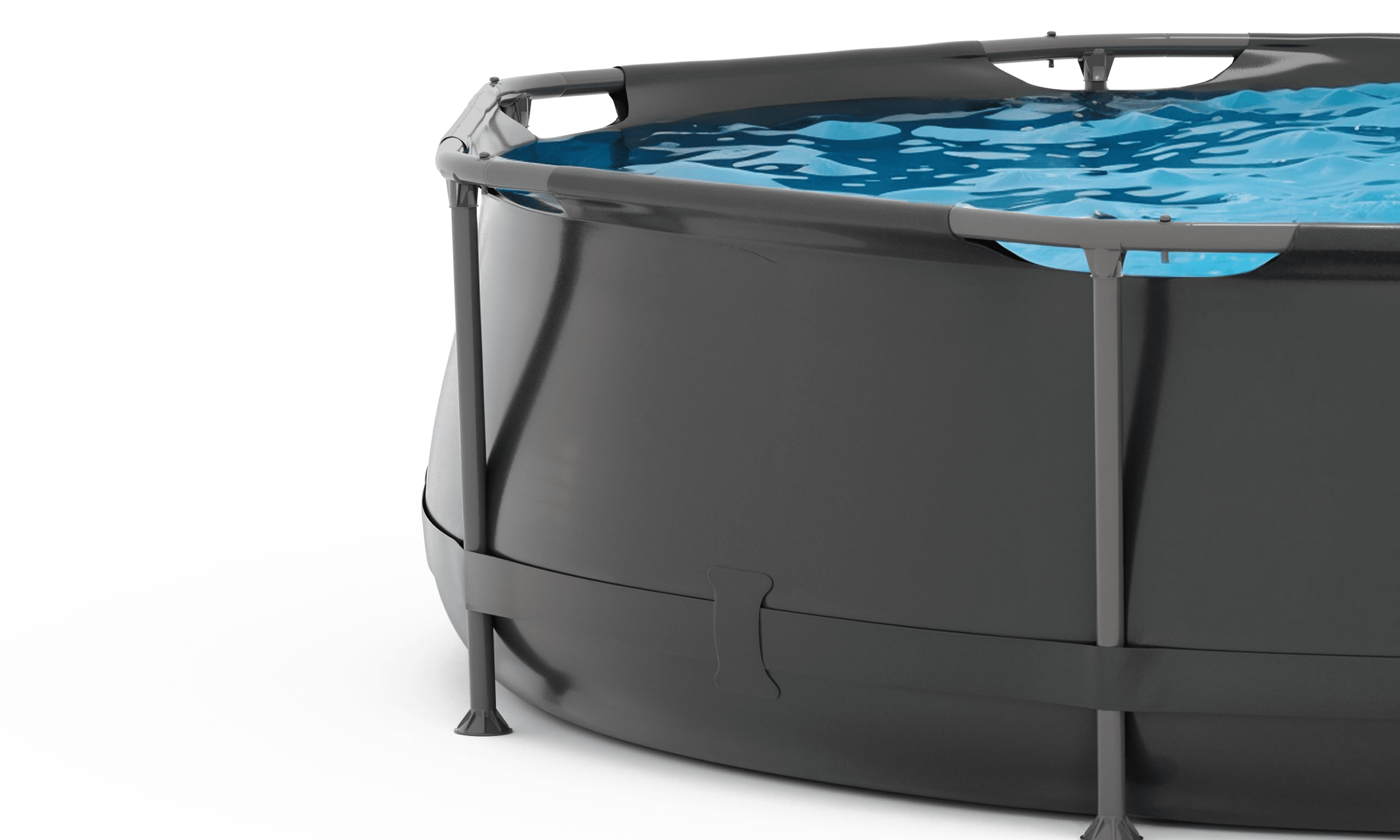 VirtuFit Round Pool - Ø305 x 76 cm - Anthracite - Including Filter Pump